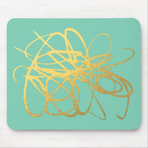 Gorgeous Black Gold Mousepadf for Your office Mouse Mat