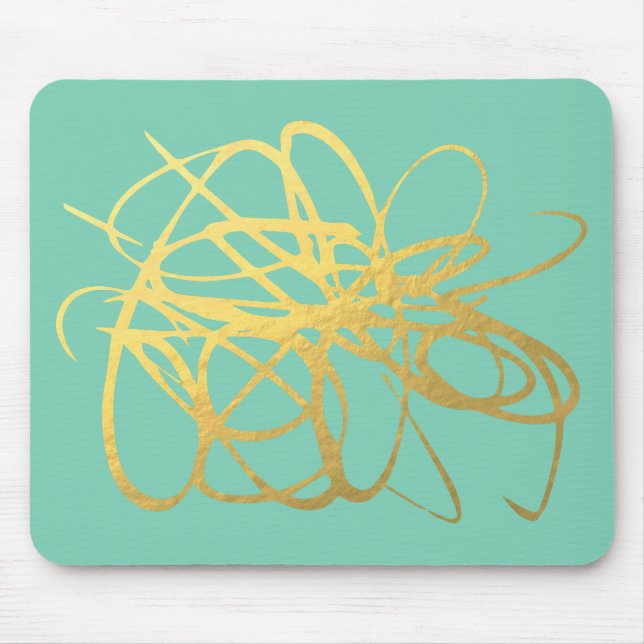 Gorgeous Black Gold Mousepadf for Your office Mouse Mat (Front)