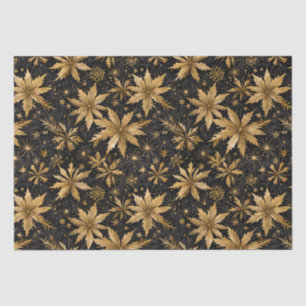 Gorgeous Black Gold Snowflakes Christmas Tissue Paper