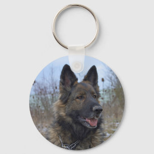 Gorgeous Black-saddled German Shepherd Key Ring