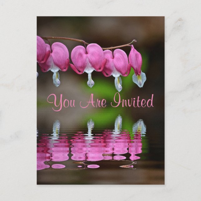 Gorgeous Bleeding Heart Invitation (Front)