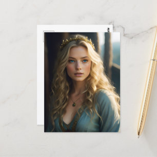 Gorgeous Blonde Princess With Blue Eyes Postcard