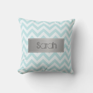 Gorgeous Blue And White Background, Cool Flowers Cushion