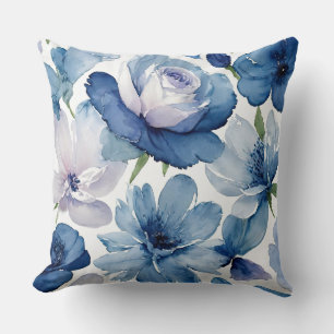 Gorgeous Blue and White Floral Cushion