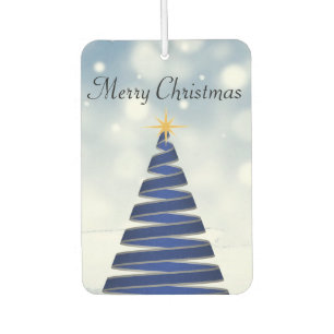 Gorgeous Blue Christmas Tree, Snowflake Car Air Freshener