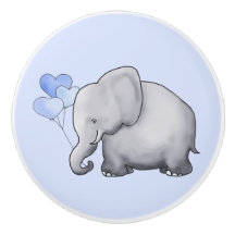 Gorgeous Blue Hearts Elephants Baby Boy Nursery