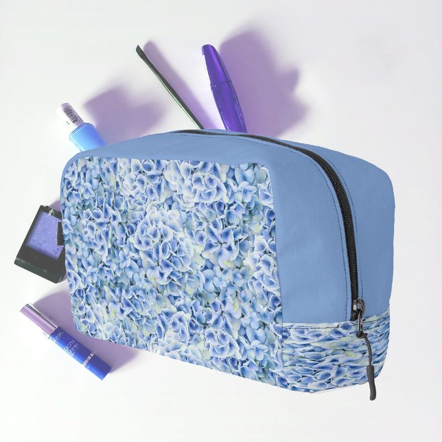 Gorgeous blue hydrangeas - floral pattern  dopp kit (Creator Uploaded)