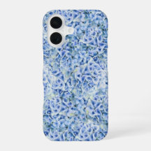 Gorgeous blue hydrangeas - floral pattern