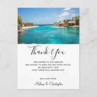 Gorgeous Blue Tropical Beach Thank You Wedding