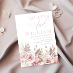 Gorgeous Blush Pink Dusty Roses Floral Wedding Invitation<br><div class="desc">Gorgeous Blush Pink Dusty Roses Floral Wedding Invitation

Available as a Physical Print and a Digital / Electronic Download PDF PNG.

Please see our matching wedding stationary in the collection below. 

Thank you for supporting independant designers</div>