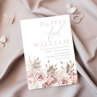 Gorgeous Blush Pink Dusty Roses Floral Wedding