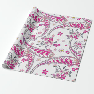 Gorgeous Bohemian Paisley Pink Art Design Wrapping Paper