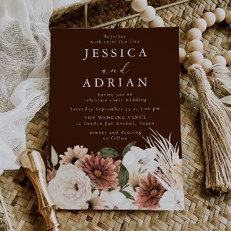 Gorgeous Bohemian Wedding Invitation