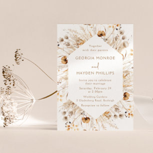 Gorgeous Boho All Seasons Luxury Wedding Invitation