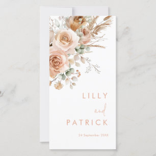 Gorgeous Boho Floral Wedding Program