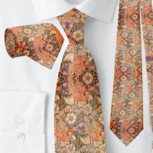 Gorgeous Botanticals Floral Bright Orange     Tie