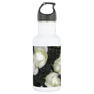 GORGEOUS BOUQUET OF WHITE ROSES 532 ML WATER BOTTLE