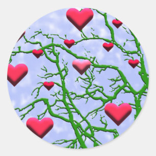 Gorgeous Branches with Hearts Stickers