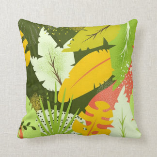 Gorgeous Bright Tropical Leaves Cushion