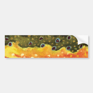 Gorgeous Brook Trout Fly Fishing Fisherman Angler Bumper Sticker