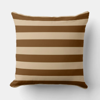 Gorgeous Brown and Tan Stripes Pattern Cushion