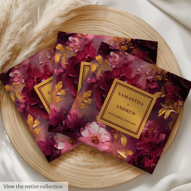 Gorgeous Burgundy Gold Wedding Dinner Napkins Rose (Gorgeous Burgundy Gold Wedding Dinner Napkins Roses)