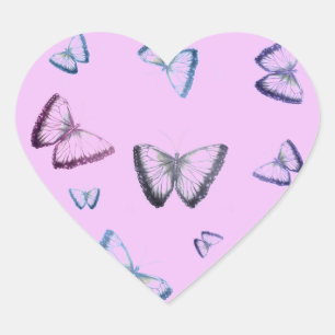 Gorgeous Butterflies Heart Sticker