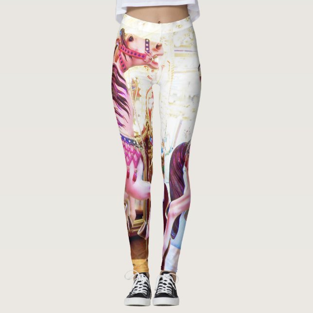 Gorgeous Carousel Horse #4 Leggings (Front)