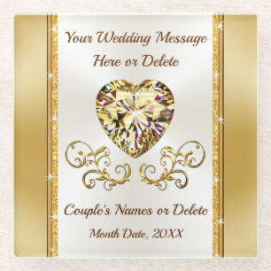 Gorgeous, Cheap Wedding Gift Ideas, Personalised Glass Coaster