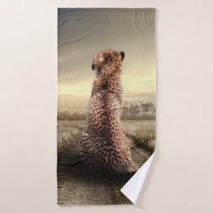 Gorgeous cheetah bath towel