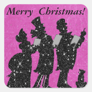 Gorgeous Christmas Carolers Sticker