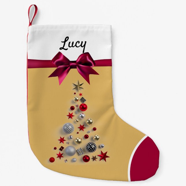 Gorgeous Christmas My sweet tree Small Christmas Stocking (Front)