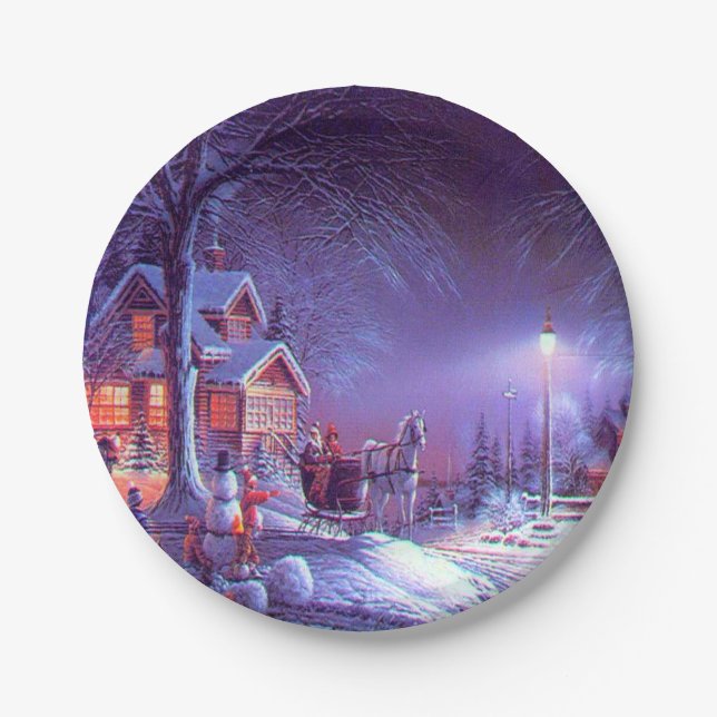 Gorgeous Christmas Paper Plates (Front)