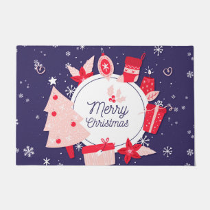 Gorgeous Christmas Snowflakes Doormat