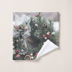Gorgeous Christmas Snowflakes Wash Cloth