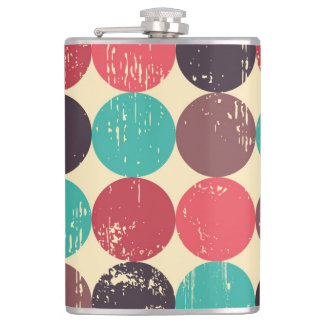 Gorgeous Circle Pattern Wallpaper Hip Flask