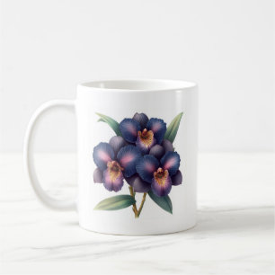 Gorgeous classic blue and magenta orchid coffee mug