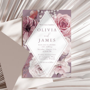 Gorgeous Classic Floral Frame Botanical Wedding Invitation