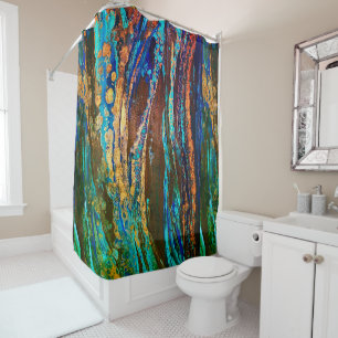 Gorgeous clue shower curtain