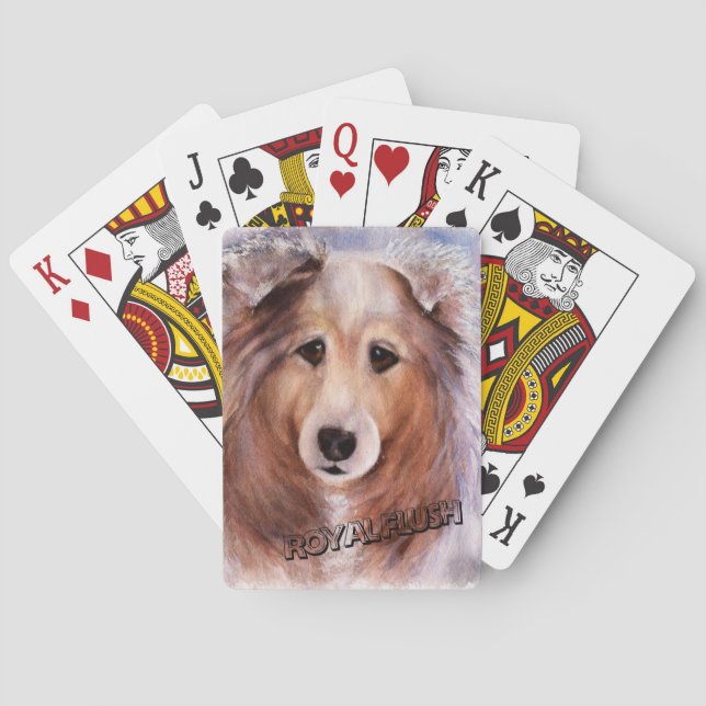 GORGEOUS COLLIE PLAYING CARDS (Back)
