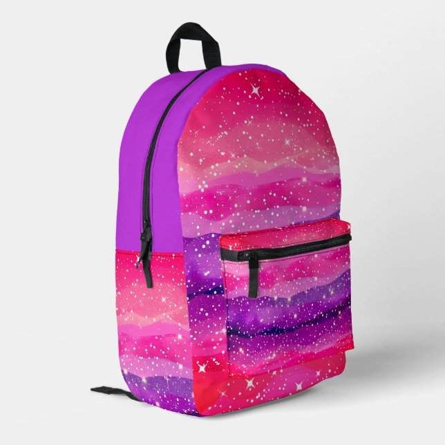 Gorgeous colourful backpack, one of a kind printed backpack (Back Corner Left)