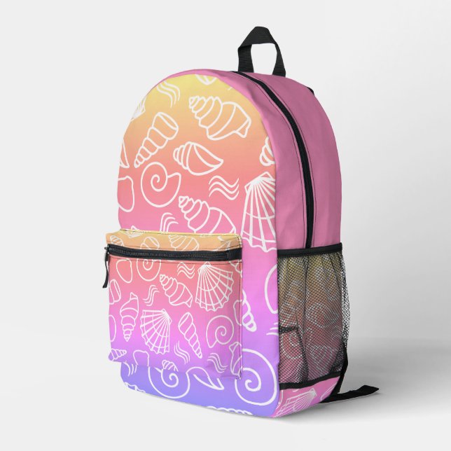 Gorgeous colourful backpack, one of a kind printed backpack (Back Corner Right)