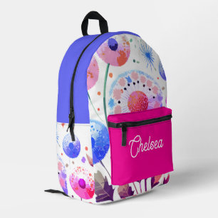 Gorgeous colourful backpack, one of a kind printed backpack