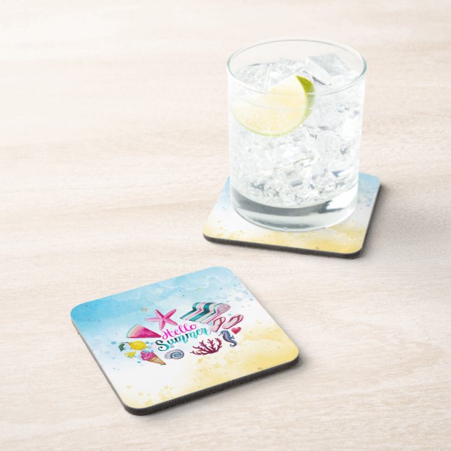 Gorgeous Cool Hello Summer  Coaster (Right Side)