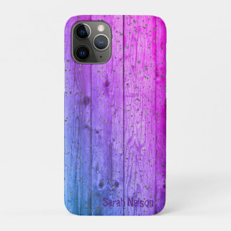 Gorgeous Cool Purple Vood Texture iPhone 11 Pro Case