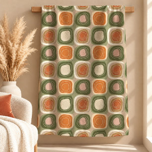 Gorgeous Copper Terracotta Sage Boho Blanket
