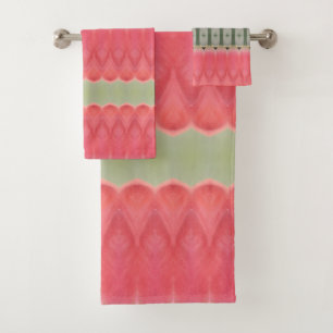Gorgeous Coral Print Bath Towel Set