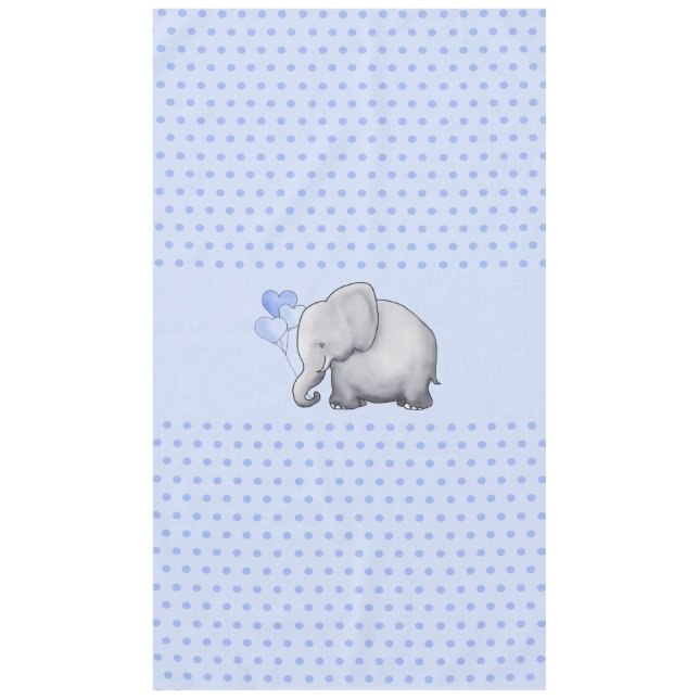 Gorgeous Cute Blue Elephants Baby Boy Nursery Tablecloth (Front)