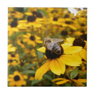 GORGEOUS DAISY FIELDS & HONEY BEE TILE