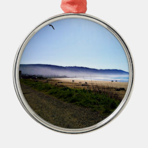 Gorgeous Day in Crescent City Beach, California Metal Tree Decoration